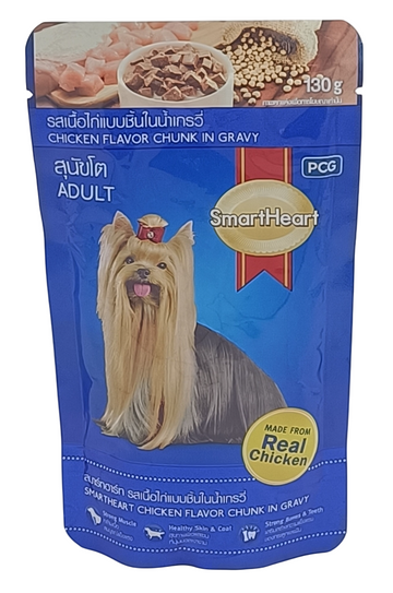 Smart Heart Chicken Chunk In Gravy Adult Dog Pouch
